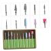 Ipetboom 1 Set Artificial Nails Nail Grinding Polisher Ceramic Tools Gel Nails Bit Manicure Drill Bits Nails Gel Polish Remover Ceramic Nail File Nail File Bits Manicure Nail Drill Electric 5x1cm Green