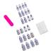 Shop Almond Press on Nails - Floral Pattern Acrylic Nails Kit (24PCS) | Short Glue-On & Stick-On Designs for Women - Buy Online on GoSupps.com