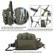 YVLEEN Fishing Tackle Backpack with Rod Holder | Water-Resistant Fishing Gear Bag for Men | Army Green | Standard Size 11.8x8.6x4.3inch - Buy Online on GoSupps.com