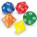Learning Resources Jumbo Foam Polyhedral Dice Set - 5 Dice with 4, 8, 10, 20 Sides - Ages 5+ - Multicolor - Buy Online on GoSupps.com