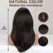 OUFEI 20 Dark Brown Layered Synthetic Hair Wig with Bangs for Women | Perfect for Daily & Party Wear - Buy Online on GoSupps.com