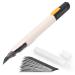 FOSHIO Craft Knife for Art, Craft, Model Making, Auto Locking Retractable Utility Knife with 10PCS Replacement Snap Off Blades 9MM, Box Cutter for Cartons, Cardboard, Leather and Boxes
