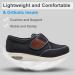 Men's Diabetic Edema Lightweight Walking Shoes - Adjustable Strap, Breathable Wide Sneakers for Elderly Swollen Feet Plantar Fasciitis - Size 13 Black - Buy Online on GoSupps.com