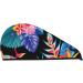 Tropical Palm Leaves Microfiber Hair Towel | Soft Super Absorbent Wrap for Women | Quick Dry Coral Velvet Cap for Long Curly & Thick Hair - Buy Online on GoSupps.com