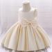 18-24 Months Toddler Bridesmaid Flower Girl Dress - Princess Bowknot Tutu Gown in Champagne - Buy Online on GoSupps.com