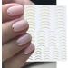 Star Silver Gold Lines Stripe Geometric Nail Art Decoration 3D Nail Sticker Transfer Stickers Shining Decals(1) Style1 - Buy Online on GoSupps.com