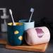 Digjobk Light Blue Toothbrush Mug - Creative & Simple Dental Cylinder Cup for Couples | Cloudwash Handle | Perfect Household Bathroom Accessory - Buy Online on GoSupps.com
