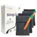 Soap Bags - Soap Savers for Bar Soap for Deep Exfoliating - Soap Pocket Exfoliating Soap Saver Pouch for Bath Shower (Black and Gray) Green