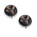 Blue and Gold Jellyfish Printed Mini Round Pill Box Pill Box 3 Compartment Medicine Pill Case Pill Organizer Travel Pillbox Portable Pill Box for Pocket Home Office Use