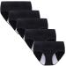 Anntry Big Girl's Protective Cotton Menstrual Period Panties Teens Breathable Leakproof Briefs Women Postpartum Underwear(Must Wear with Pad or Tampon) 5black L