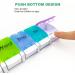 2 Pcs XL Weekly Pill Organizer - Arthritis Friendly Travel 7 Day Pill Box Large Vitamin & Supplement Case - Popup Open Design (Rainbow - Buy Online on GoSupps.com