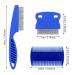 3 Piece Flea Comb Set for Cats & Dogs - Effective Lice & Tearing Removal - Pet Care Essentials in Blue - Buy Online on GoSupps.com