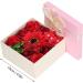 Floral Scented Flower Soap Gift Set Flower Bath Soap Rose Flower Petals Everlasting Roses in Gift Box for Mothers Day Valentines Day Christmas Decoration Gift (Red) - Buy Online on GoSupps.com