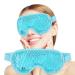 CONBELLA Cooling Eye Mask Gel Eye Mask Reusable Cold Eye Mask for Puffy Eyes Eye Ice Pack Eye Mask with Soft Plush Backing for Dark Circles Migraine Stress Relief (6 blue)