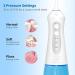 TUREWELL FC1592 Water Flosser - Cordless 300ML Portable Oral Irrigator, IPX7 Waterproof, 3 Modes, 4 Jet Tips - White - Buy Online on GoSupps.com