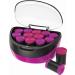 Remington Jumbo Curler H5670 heatable ceramic ion technology wax core two sizes (40 mm 35 mm) black/pink