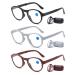 Vevesmundo blue light filter round reading glasses foldable foldable folding glasses folding glasses men women small compact reading aid visual aid glasses with case 3 pieces anti blue light reading glasses 2.0 x x