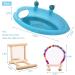 Wooden Bird Bathtub with Mirror, Swing & Perch Stand - 3 Pack Colorful Accessories for Budgerigar, Parakeet, Cockatiel, Conure, Lovebird, Cockatoo - Buy Online on GoSupps.com