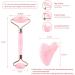 Gua Sha Facial Tool Twarz jadeit do masa u Roller Gua sha zestaw z kamienia naturalnego kryszta szczuplejsze podnoszenia zmarszczek podw jny podbr dek Remover piel gnacja urody odchudzanie narz dzia-Pink heart set - Buy Online on GoSupps.com