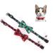 Christmas cat collar kitten neck bands with a removable fly cute checked pattern durable adjustable and comfortable collar for small dogs and cats 2 x Christmas cat neck bands