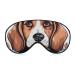 Soft Blackout Eye Mask for Sleeping with Adjustable Straps Cute Beagle Flowers Sleep Mask for Women Funny Dog No Pressure Eye Mask for Travel