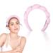 Spa Headband for Women Sponge Puffy Makeup Headband Spa Headband Non Slip Wide Headband Terry Towel Cloth Fabric Head Band Puffy Makeup Headband for Yoga Washing Makeup Removal Shower Facial Mask