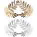 Gold Leaf Headband Metal Leaves Bride Wedding Headpiece Head Wear Accessories for Women wedding headbands for bride - Buy Online on GoSupps.com