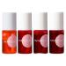 4 PCS/Set Lip Glaze Set Natural Formula Long-lasting Waterproof Lip Gloss Non-sticky Lipstick Fruit-Flavored Lip Stain for Daily Use