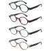 Reading Glasses Men Women Round Readers 2.75 Vintage Design Comfort Eyeglasses Flexible Spring Hinge 4 Mix Color 2.75 x