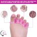 Gel Toe Spacers (2 Pair) - Bunion Corrector for Women Men - Toe Separator & Straightener - Pink - Buy Online on GoSupps.com
