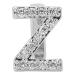 Hip Hop Fake Teeth Halloween False Teeth capital letter False Tooth Brackets Single Hip Hop Fake Teeth Decoration Halloween Dental accessories (silver) Z silver