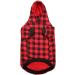 Red Plaid Dog Hoodie Sweater with Hat and Pocket - Size Small - Buy Online on GoSupps.com