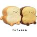 Sliced Bread Plush Pillow - Soft Toast Bread Sofa Cushion Toy - 7In Happy Expression - Gift for Kids & Adults - Buy Online on GoSupps.com