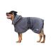 Bella & Balu Dog Bradge Out of Microfiber + PFOTENCH - Subble dog bathrobe for drying after swimming swimming or walking in the rain (L | Gray)