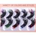 BSLVWG Coloured False Eyelashes Russian Strip LashesFalse Lashes Faux Mink Lashes Colored Lashes Fluffy Wispy Russian Strip Lashes with Color(7 MIX Colors) (01) - Buy Online on GoSupps.com