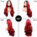 Red Ombr Mermaid Wig with Black Roots - Long Corrugated Heat-Resistant Hair for Cosplay & Parties - High-Density Drag Queen Art Hair for Women - Buy Online on GoSupps.com