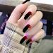 Funyrich Coffin Press on Nails - Black Long Full Cover Fake Nails | Glossy Ombre Gradient Design | Artificial False Nail for Women and Girls (24Pcs) - Buy Online on GoSupps.com