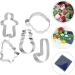 FELTECHELECTR 5pcs Christmas Die Cutting Snowflake Cookie Candy Chocolate Baking Accessory Stainless Steel Props - Buy Online on GoSupps.com