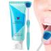 Rolempon gums tongue cleaner natural tongue gel kit for fresh breath with mint fragrance - safe tongue cleaner with a long handle and ergonomic head suitable for men women children
