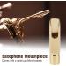 Jazz Alto Saxophone Mouthpiece - 3-in-1 Gold Metal Set with Cap Patches Ligatures & Cushions for Alto Saxophone - International Shipping Available - Buy Online on GoSupps.com