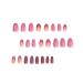 Buy IMSOHOT Medium Press on Nails - French Coffin Style Purple Glitter Full Cover Ballerina Acrylic Nails (24pcs) | Glossy & Easy to Apply for Women - International Shipping Available - Buy Online on GoSupps.com