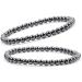 Eumenides magnetic bracelet for women hematite bracelets 2 pieces antistatic bracelet anti-fatigue improvement of sleep and relinquishing joint pain magnetic tab for women 6mm