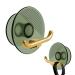 Zonewd socket holder |Cable organizer socket holder |Drill-free toothbrush holder self-adhesive key and kitchen bathrobe hook for razors coat towel translucent green