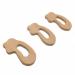 Wendysun 3pcs Lovely Cartoon Wood Teether Pure Natural Animal Eggplant Shape Baby Teething Nursing Beech Teether Baby DIY Pendant Toy (3pcs)