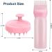 Root Comb Applicator Bottle Scalp Massager Shampoo Brush+ Squeeze Comb Applicator Bottle with Graduated Scale Head Relaxation Tools for Home Salon Comb Applicators - Buy Online on GoSupps.com