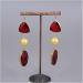 Earrings for Women Natural Color Sea Shell Red Crystal Earrings for Women Hilarity Earrings for Women - Buy Online on GoSupps.com