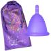 Me Luna Menstrual Cup Sport Handle Blue-Violet Size Shorty XL