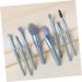 BIUDECO 8pcs Cosmetics Brush Eyeshadow Makeup Facial Kit Makeup Brushes Face Powder Brushes Blue - Buy Online on GoSupps.com