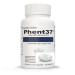 Phent37 (1 Bottle - 60 Speckled Tablets) - Advanced Phenylethylamine HCL Dietary Nutraceutical Premium Small White and Blue Tablets Boost Metabolism Weight Management for Men and Women