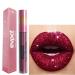 Allbesta 15 Colors Matte Glitter Lipstick Metallic Pearl Lipgloss Waterproof Long Lasting 4#